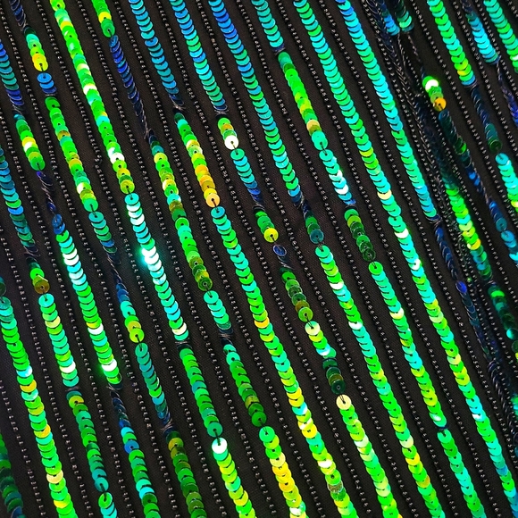 Revolve H:ours Zafino Mermaidcore Beaded Sequin High Low Midi Dress - Picture 8 of 14